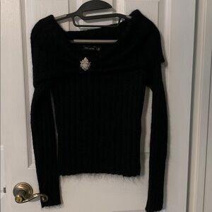 The Limited Black Off-the-Shoulder Sweater